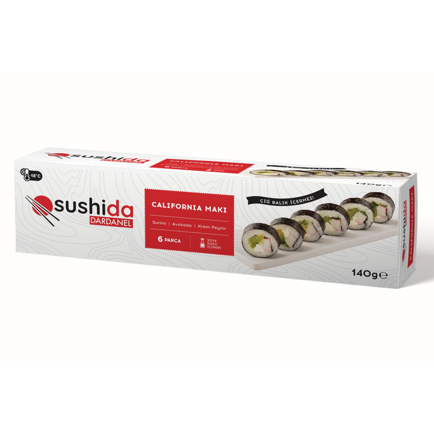 Sushida Dondurulmuş California Sushi 140 Gr