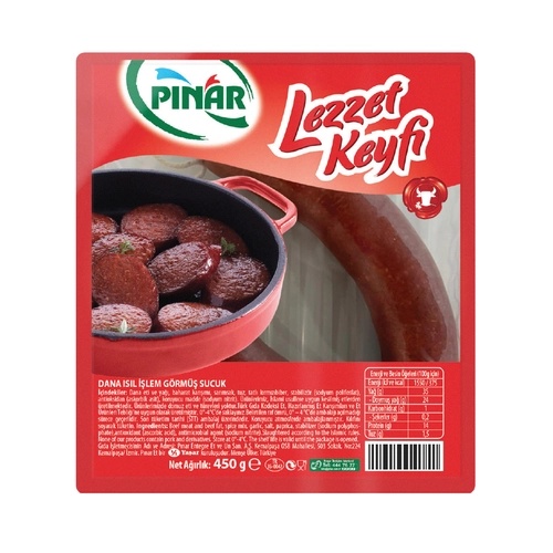 Pınar Isıl İşlem Görmüş Dana Kangal Sucuk 450 Gr