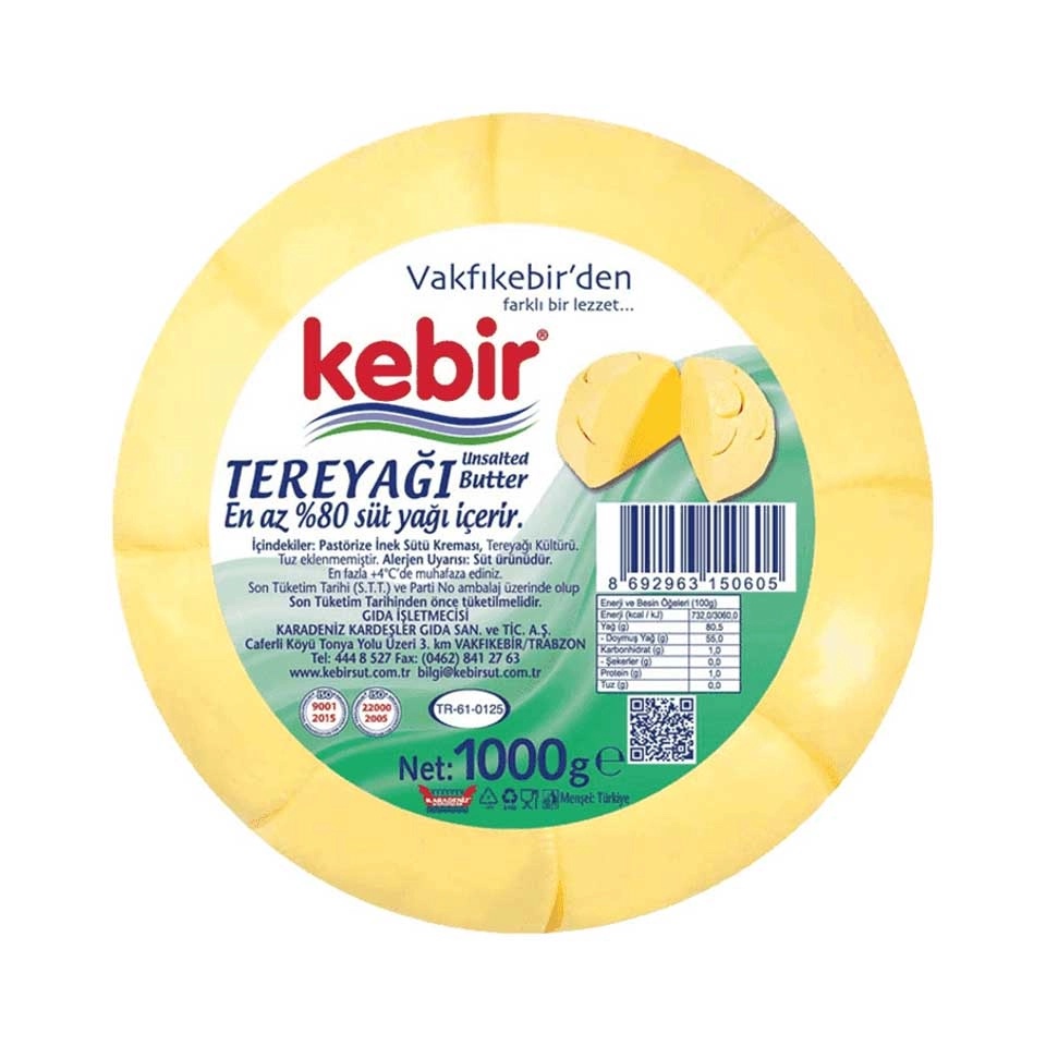 Kebir Topak Tereyağı 1 Kg