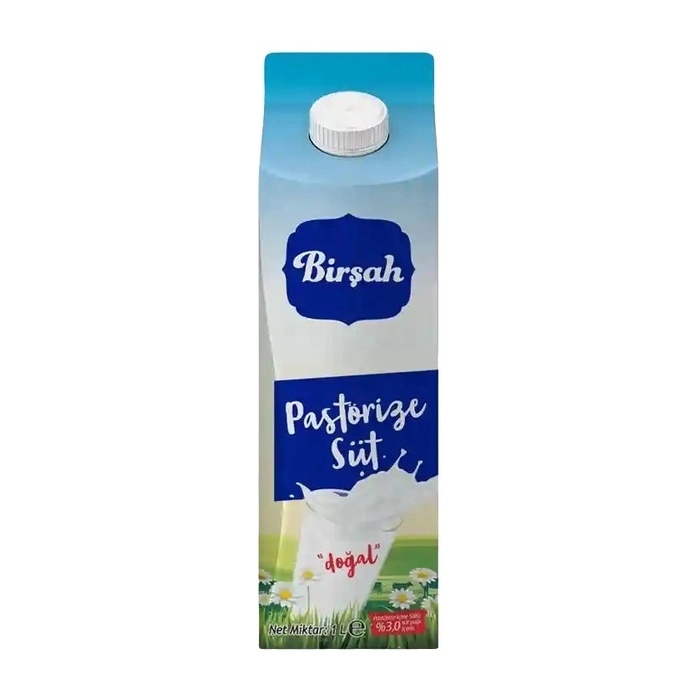 Birşah Yağlı Pastörize Süt 1 Lt