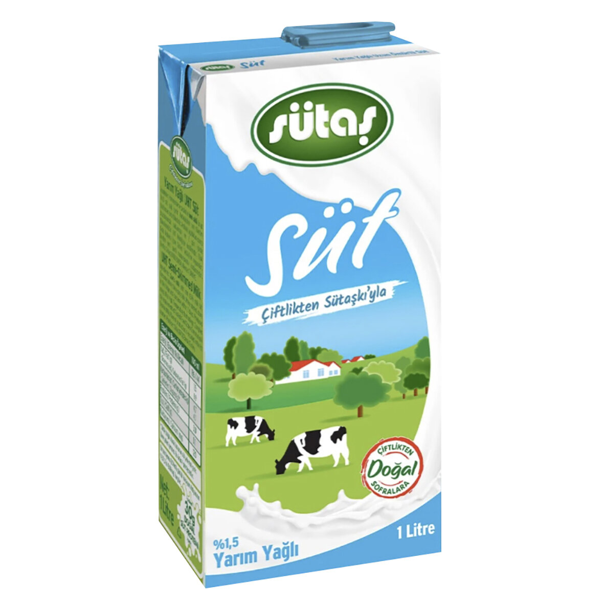 Sütaş Yarım Yağlı Süt 1 Lt