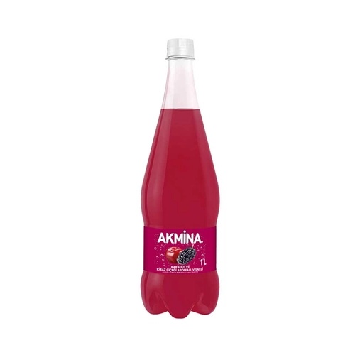 Akmina Vişne-Karadut Aromalı Maden Suyu 1 Lt