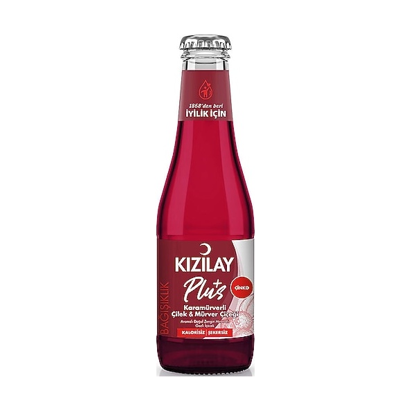 Kızılay Kırmızı Meyveler-Çilek-Mürver Çiçeği Aromalı Maden Suyu 200 Ml