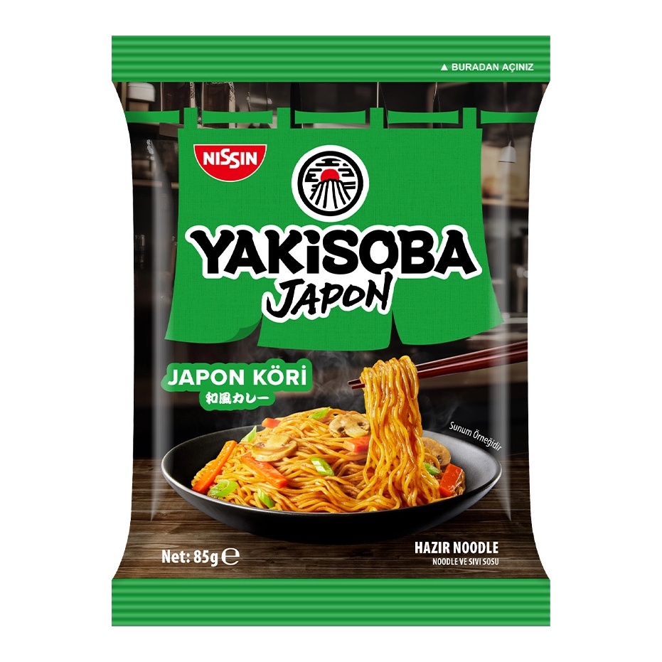 Nissin Yakisoba Köri Soslu Noodle 85 Gr