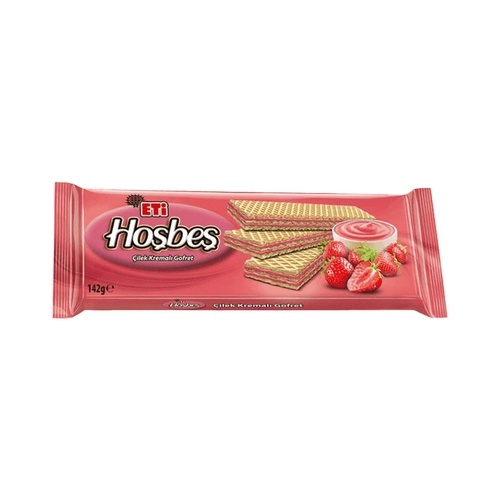 ETİ Hoşbeş Çilek Kremalı Gofret 142 Gr