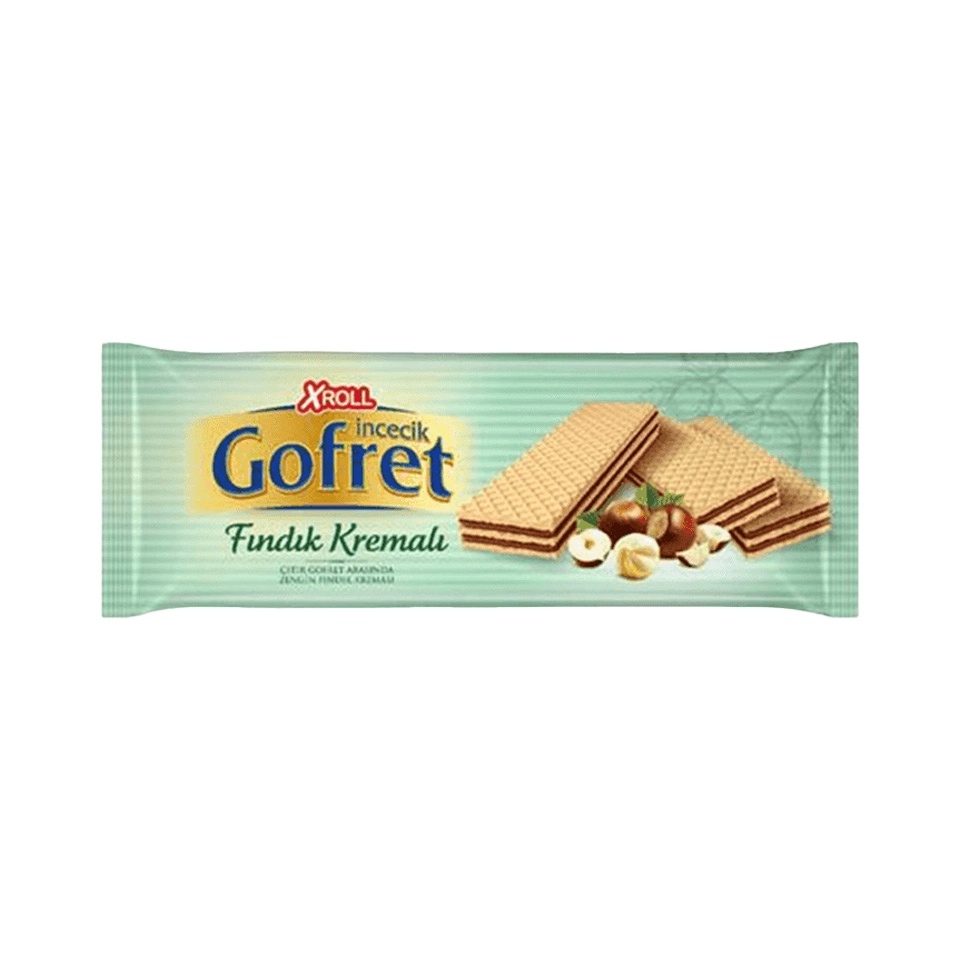 Xroll İncecik Fındık Kremalı Gofret 142 Gr