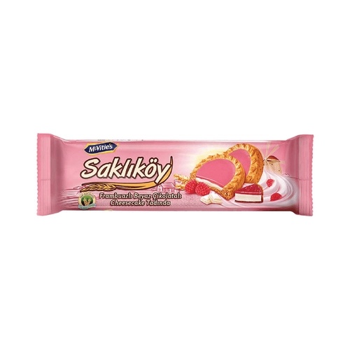 Ülker Saklıköy Frambuazlı Beyaz Çikolatalı Bisküvi 100 Gr