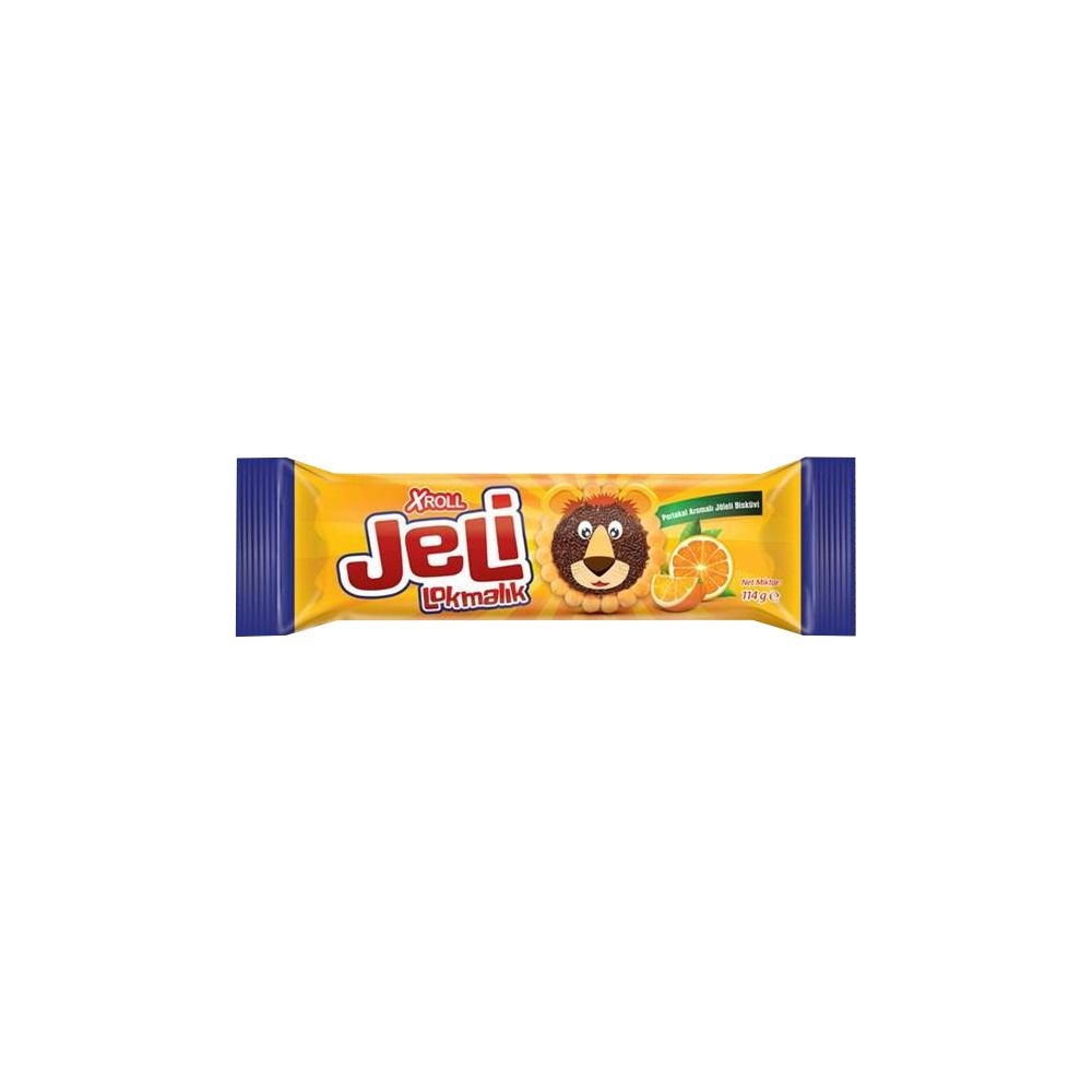 Xroll Jeli Çilek Jöleli Bisküvi 114 Gr