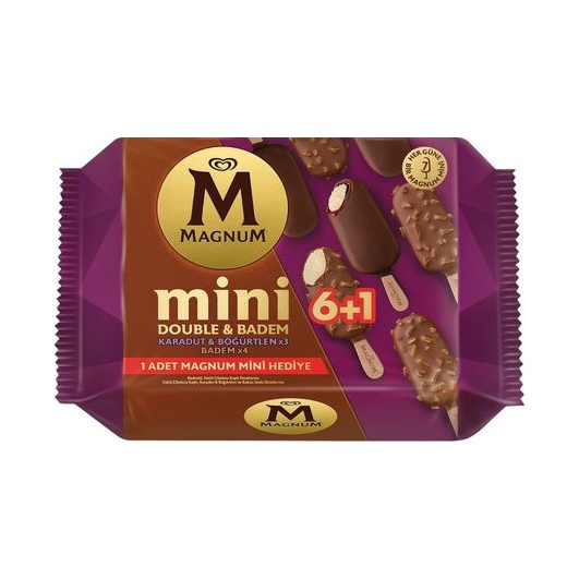 Algida Magnum Mini Badem/Double Karadut 7 Adet