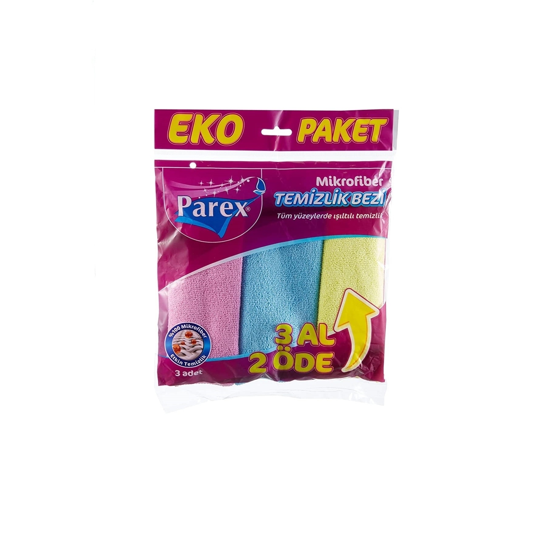 Parex Eco Mikrofiber Bez Açık 3 Adet