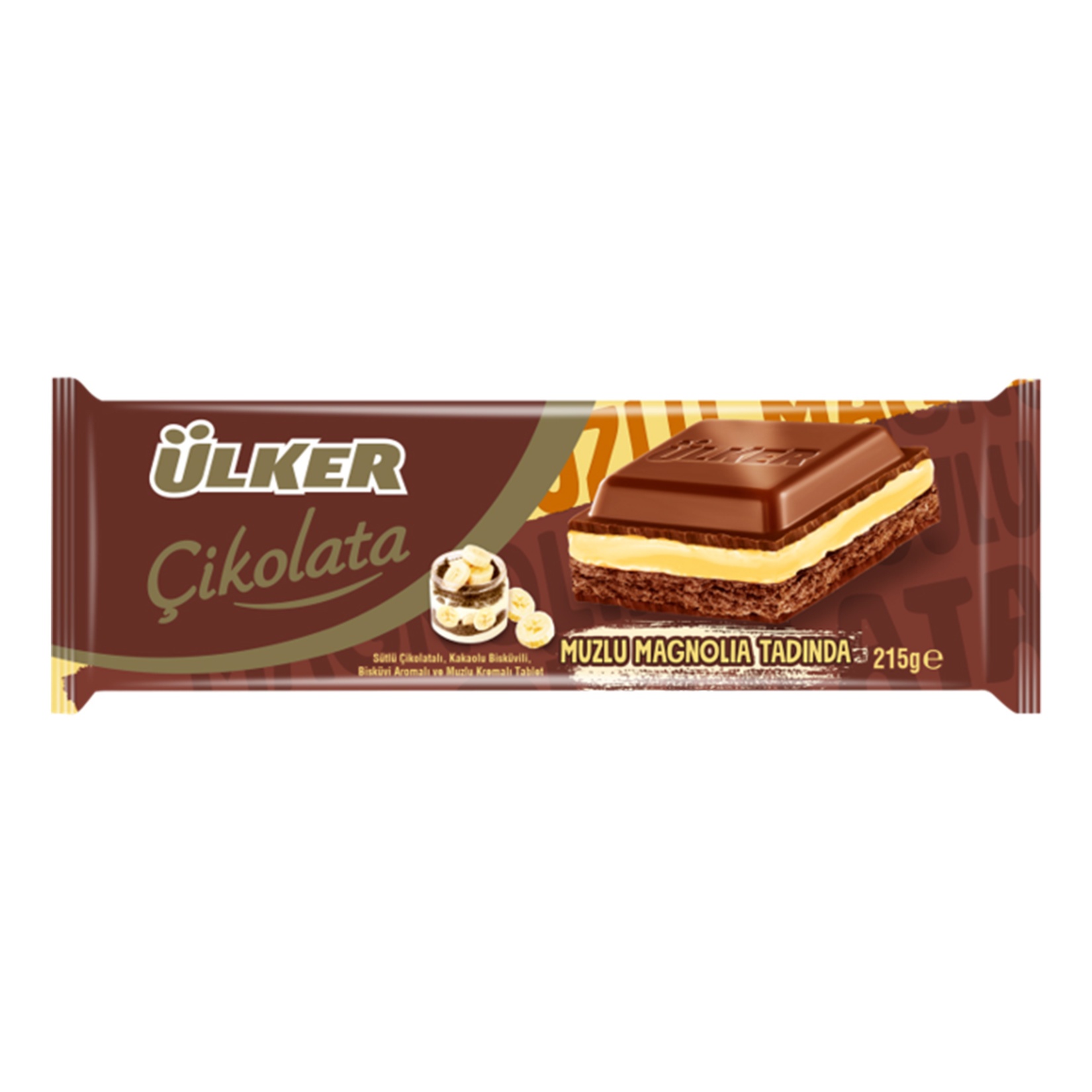Ülker Muzlu Pasta Tadında Çikolata 215 Gr