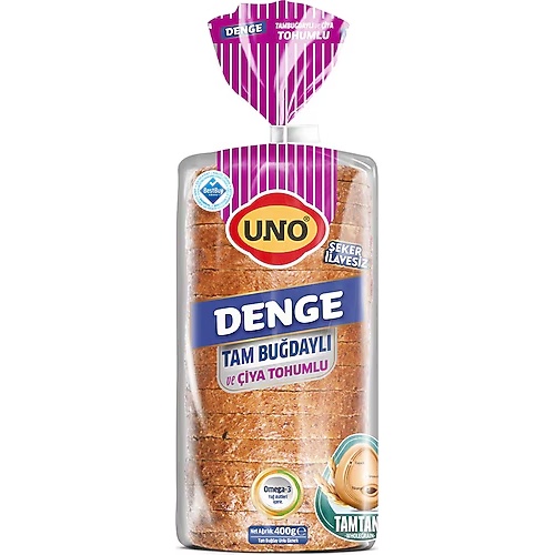 Uno Denge Tam Buğday Çiya Tohumlu Ekmek 400 Gr