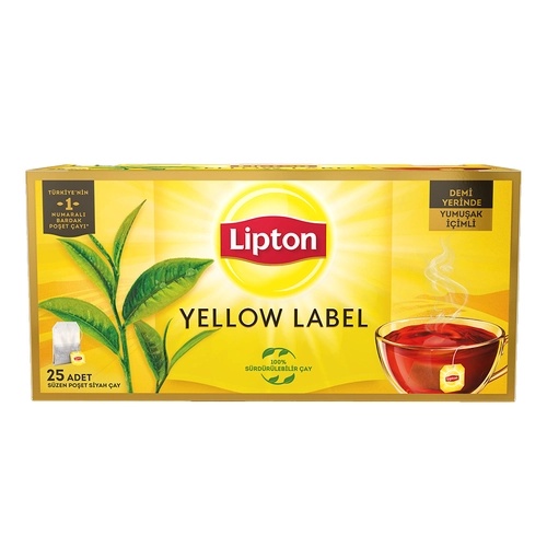 Lipton Yellow Label Bardak Poşet Çay 25 Adet 50 Gr