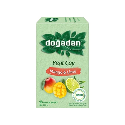 Doğadan Yeşil Çay Mango & Lime 18 Adet