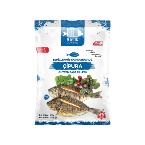 Balıkdünyası Dondurulmuş Temizlenmiş Çipura 550 Gr