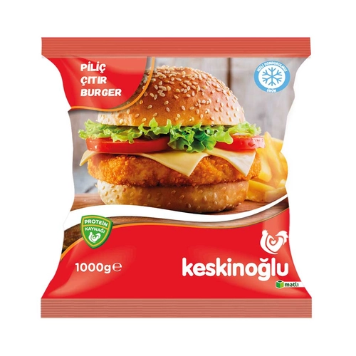 Keskinoğlu Dondurulmuş Piliç Çıtır Burger 1 Kg