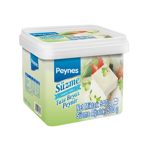 Peynes Yarım Yağlı Süzme Beyaz Peynir 500 Gr