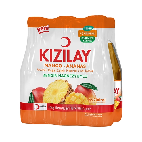 Kızılay Mango Ananaslı Maden Suyu 6x200 Ml