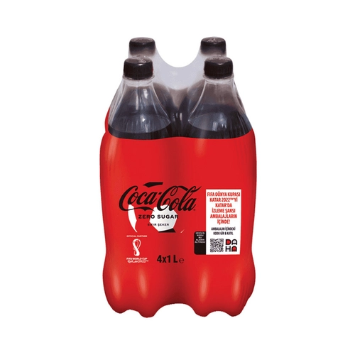 Coca-Cola Zero Gazlı İçecek 4x1 Lt