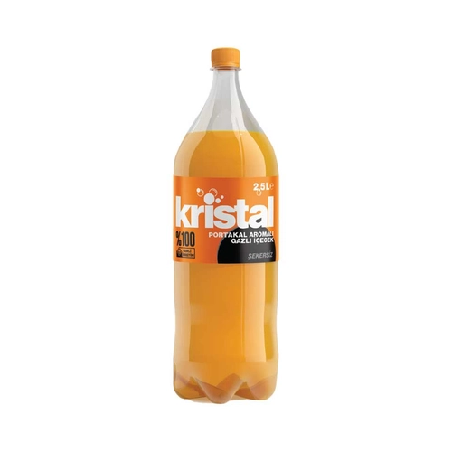 Kristal Şekersiz Portakallı Gazlı İçecek 2.5 Lt