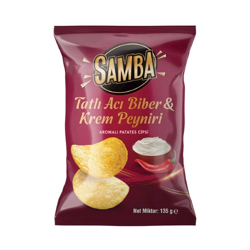 Samba İnce Tatlı Acı Patates Cipsi 135 Gr