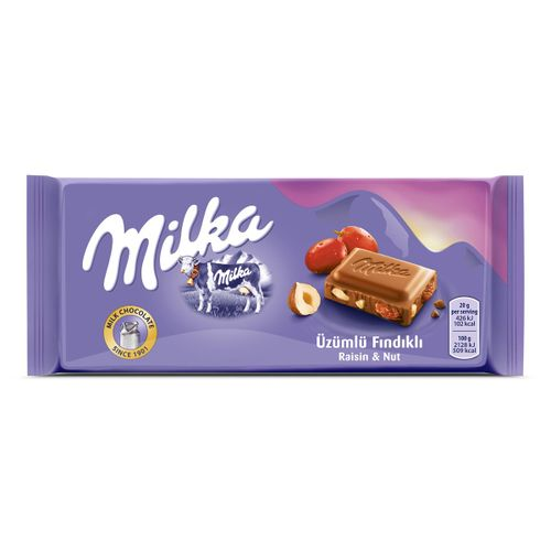 Milka Üzümlü Fındıklı Çikolata 80 Gr