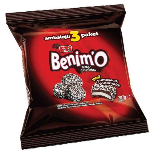 Benimo Bitter Çikolata Kaplı Bisküvi 3x69 Gr