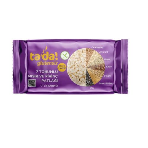 Tada Glutensiz Mısır ve Pirinç Patlağı 60 Gr