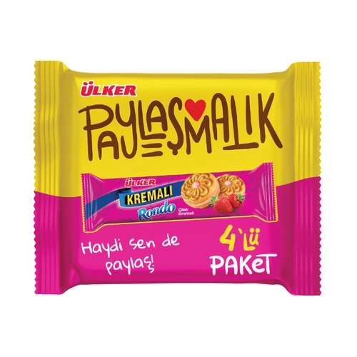 Ülker Rondo Çilek Kremalı Bisküvi 244 Gr