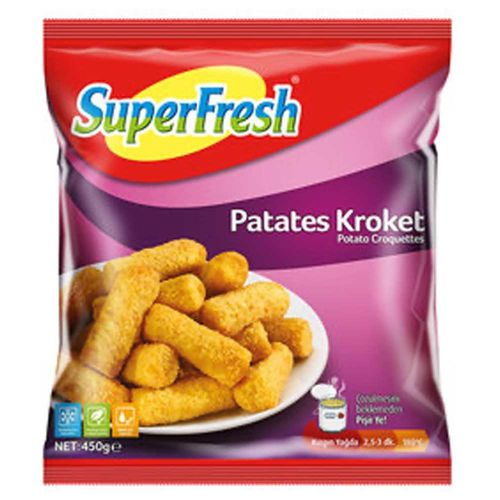 Superfresh Dondurulmuş Patates Kroket 450 Gr