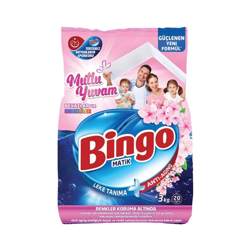 Bingo Beyaz & Renkli Toz Deterjan 3 Kg