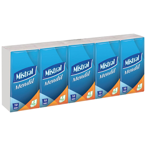 Mistral 3 Katlı Kağıt Mendil 10 Adet