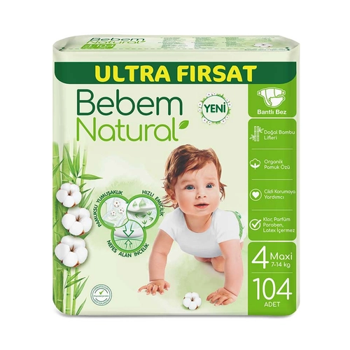 Bebem Ultra Fırsat Maxi 4 Numara 104 Adet