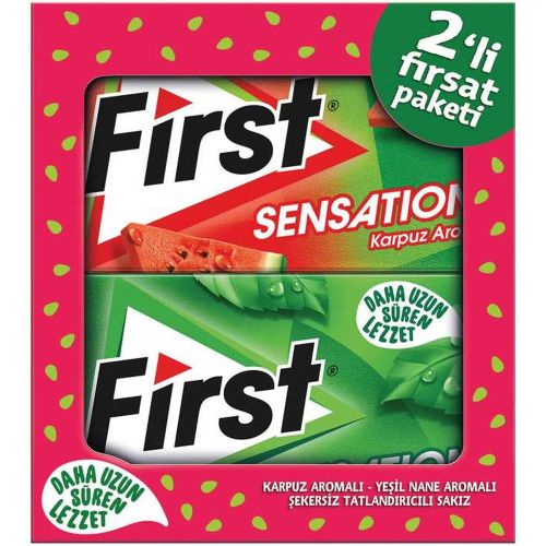 First Karpuz & Nane Aromalı Sakız 2x27 Gr