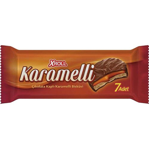Xroll Karamelli XL Bar Çikolata 7'li 180 Gr