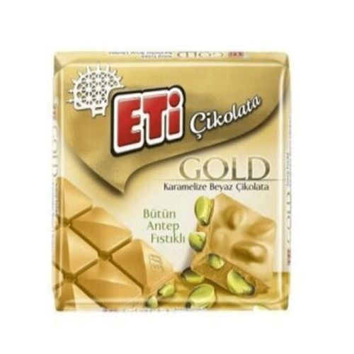 Eti Gold Antep Fıstıklı Karamelize Beyaz Çikolata 60 Gr