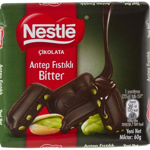 Nestlé Classic Bitter Fıstıklı Kare Çikolata 60 Gr
