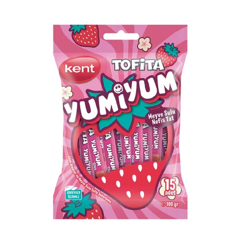 Tofita Yumiyum Çilekli Yumuşak Şeker 100 Gr