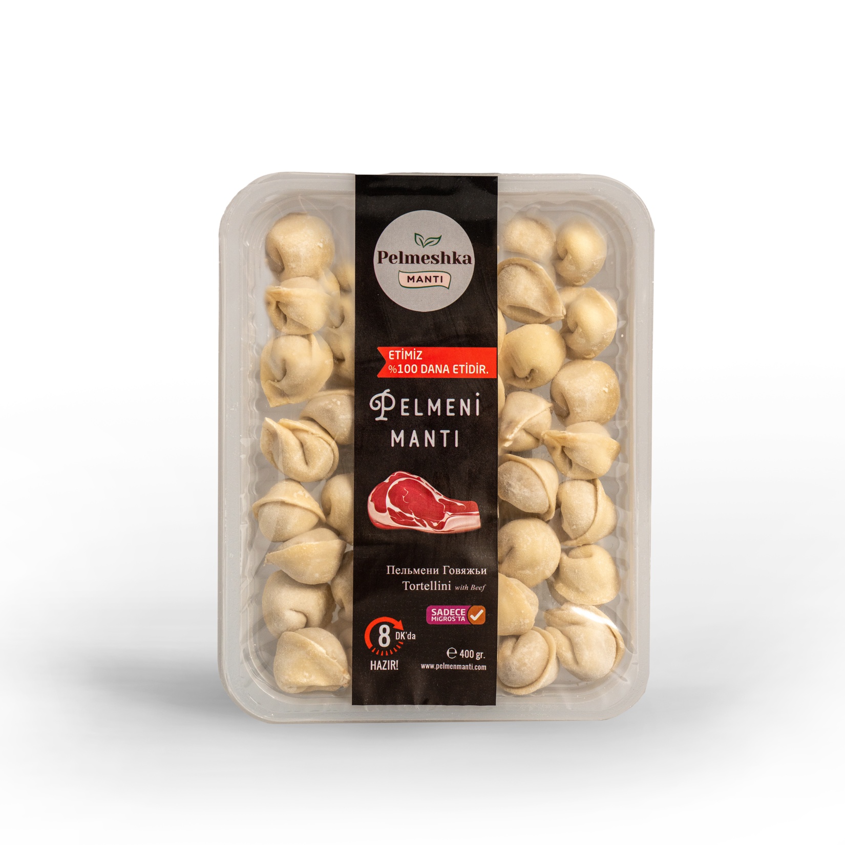 Pelmeni Dana Etli Dondurulmuş Mantı 400 Gr
