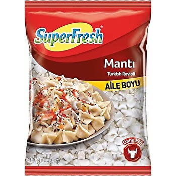 Superfresh Dondurulmuş Bohça Mantı 1 Kg