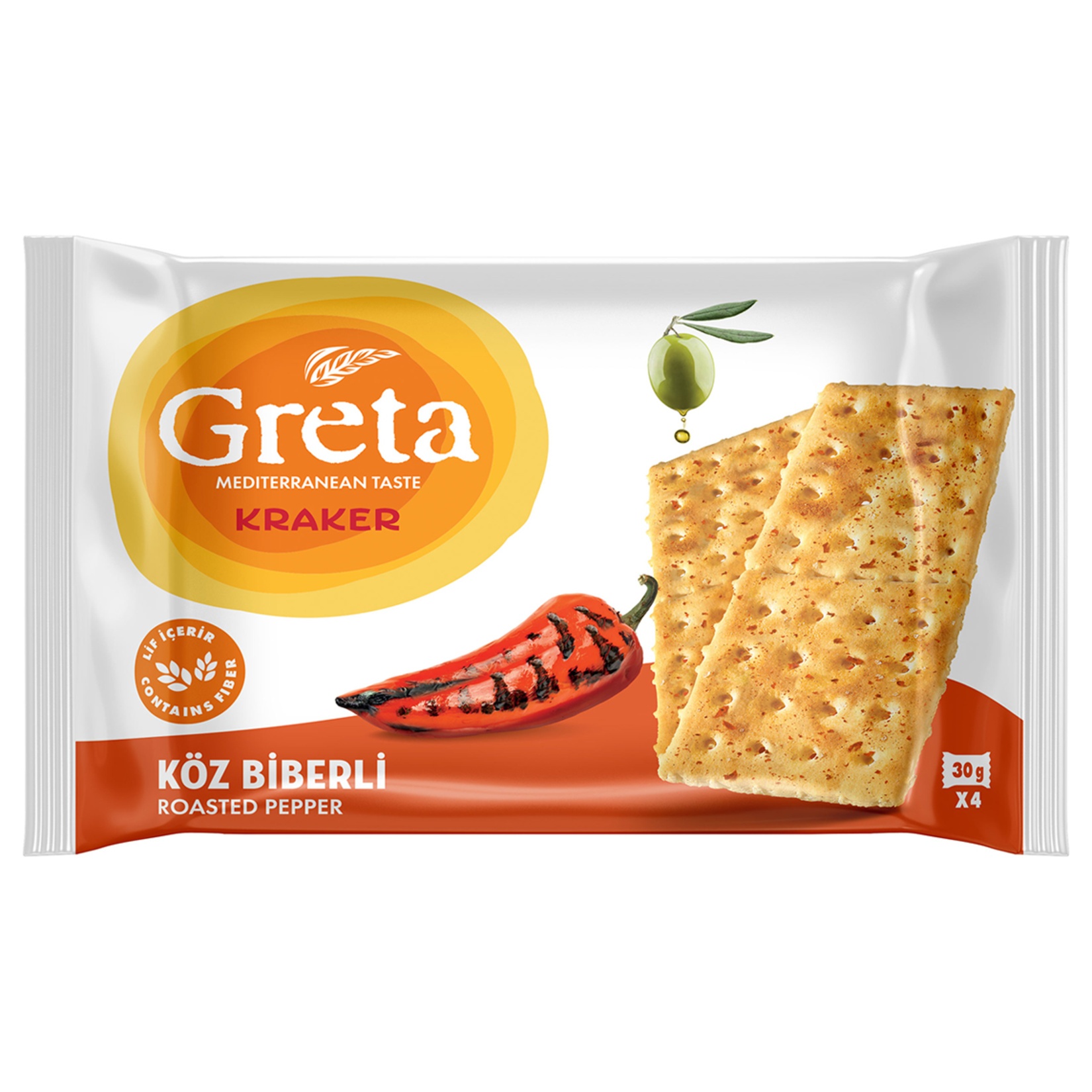 Greta Közlenmiş Kırmızı Biberli Kraker 120 Gr