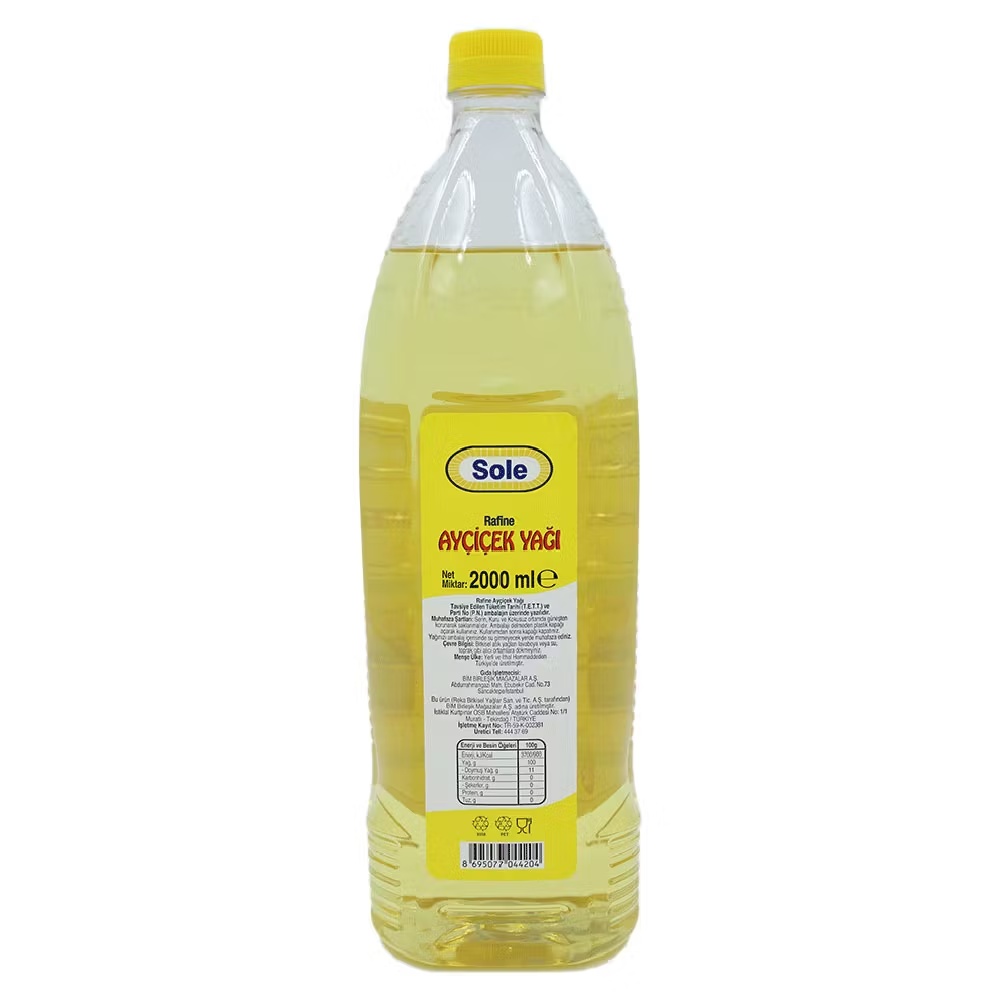 Sole Ayçiçek Yağı 2 Lt
