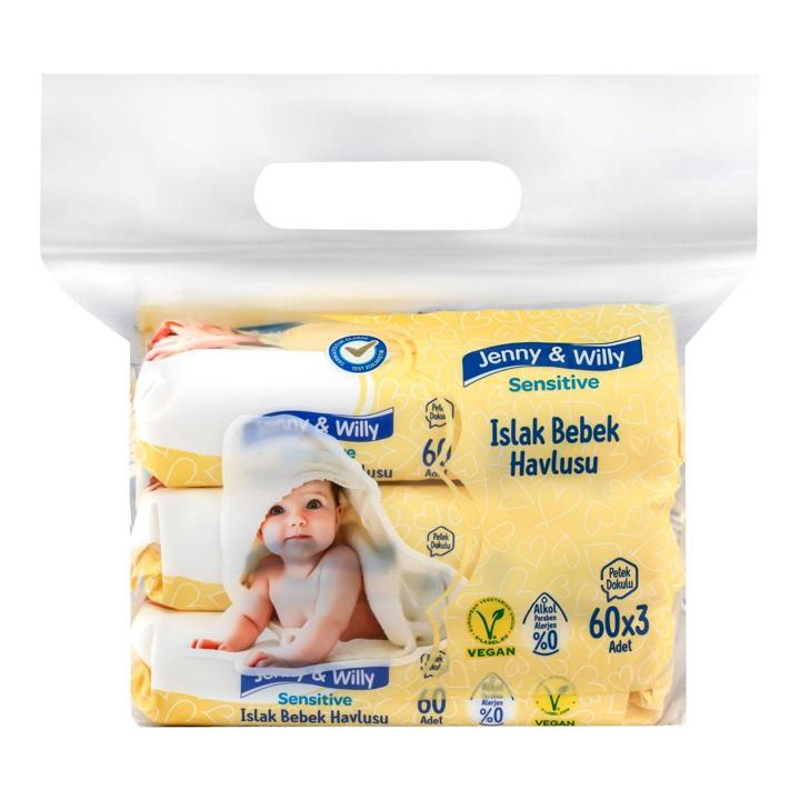 Jenny Willy Sensitive Islak Havlu 180 Adet