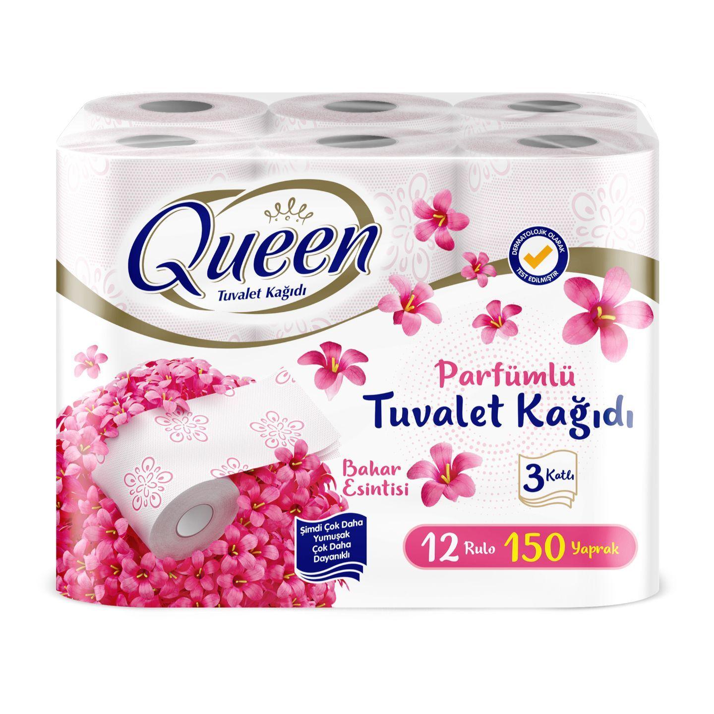 Queen Parfümlü 3 Katlı Tuvalet Kağıdı 12 Adet