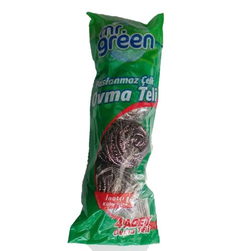 Mr. Green Çelik Ovma Teli 4 Adet