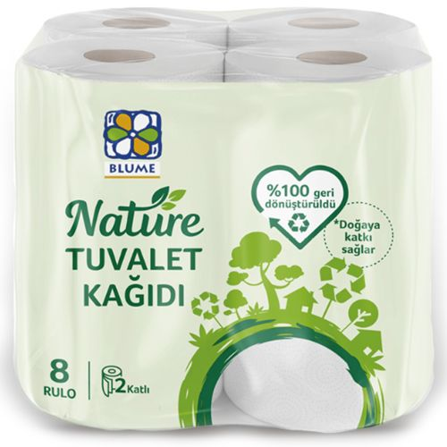 Blume Nature 2 Katlı Tuvalet Kağıdı 8 Adet