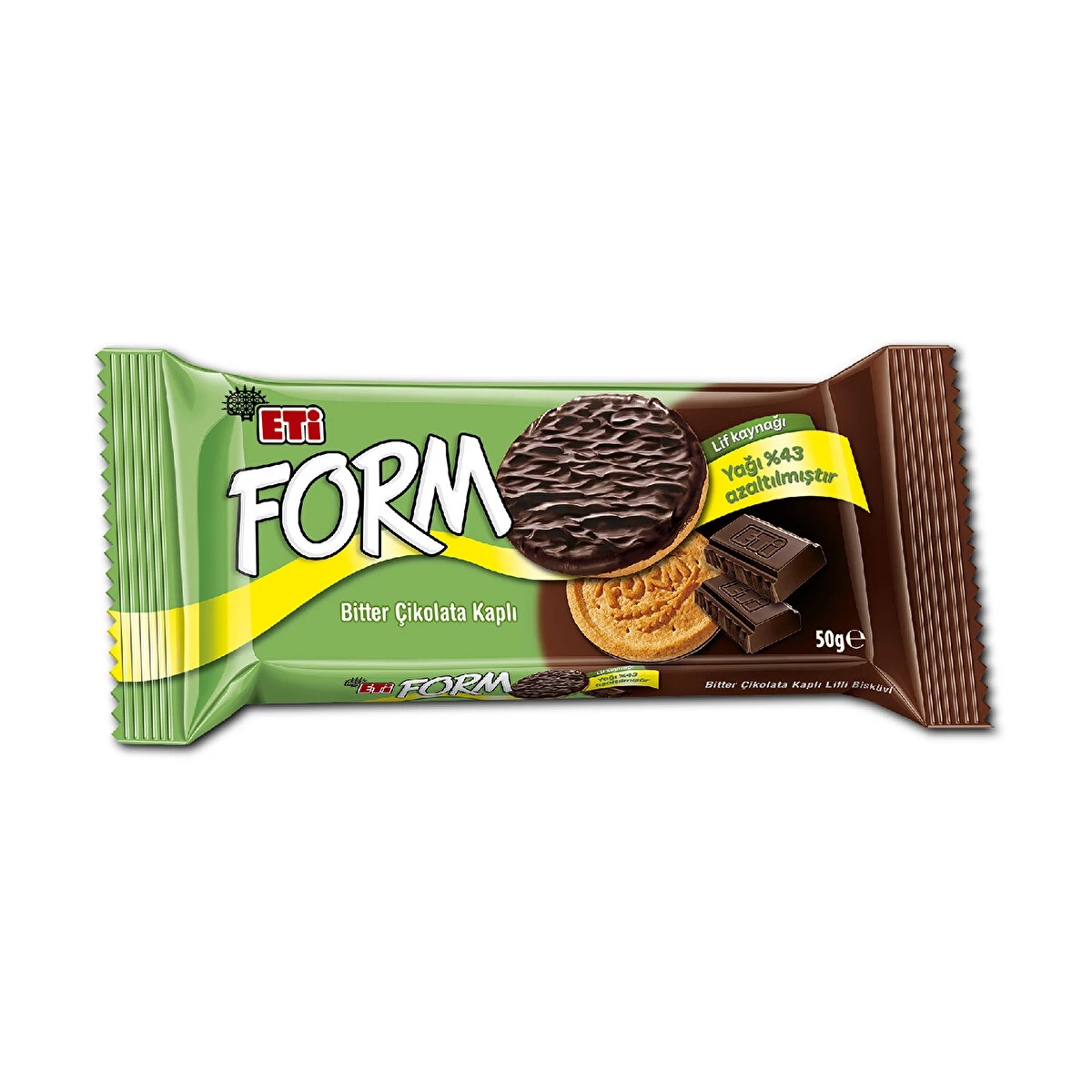 Eti Form Çikolata Kaplı Lifli Bisküvi 50 Gr