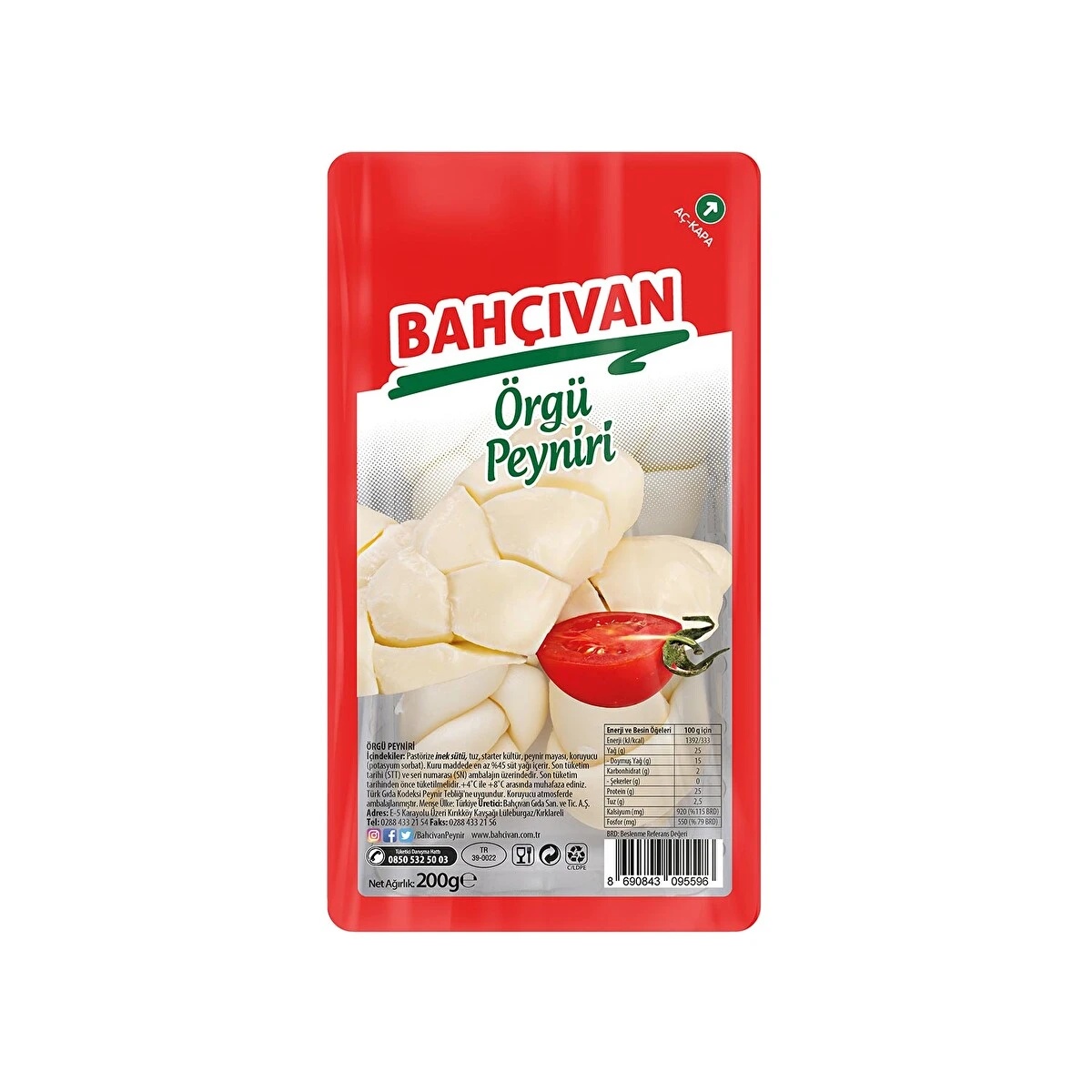 Bahçıvan Örgü Peyniri 200 Gr