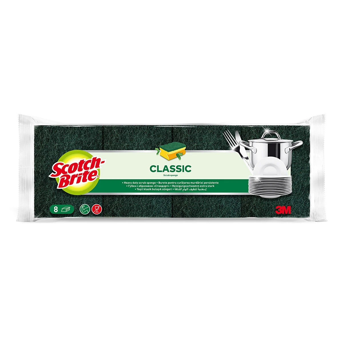 Scotch-Brite Yeşil Tırnak Koruyuculu Sünger 8 Adet