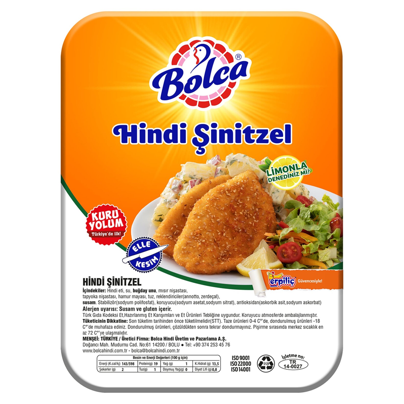 Bolca Hindi Şinitzel 1 Kg